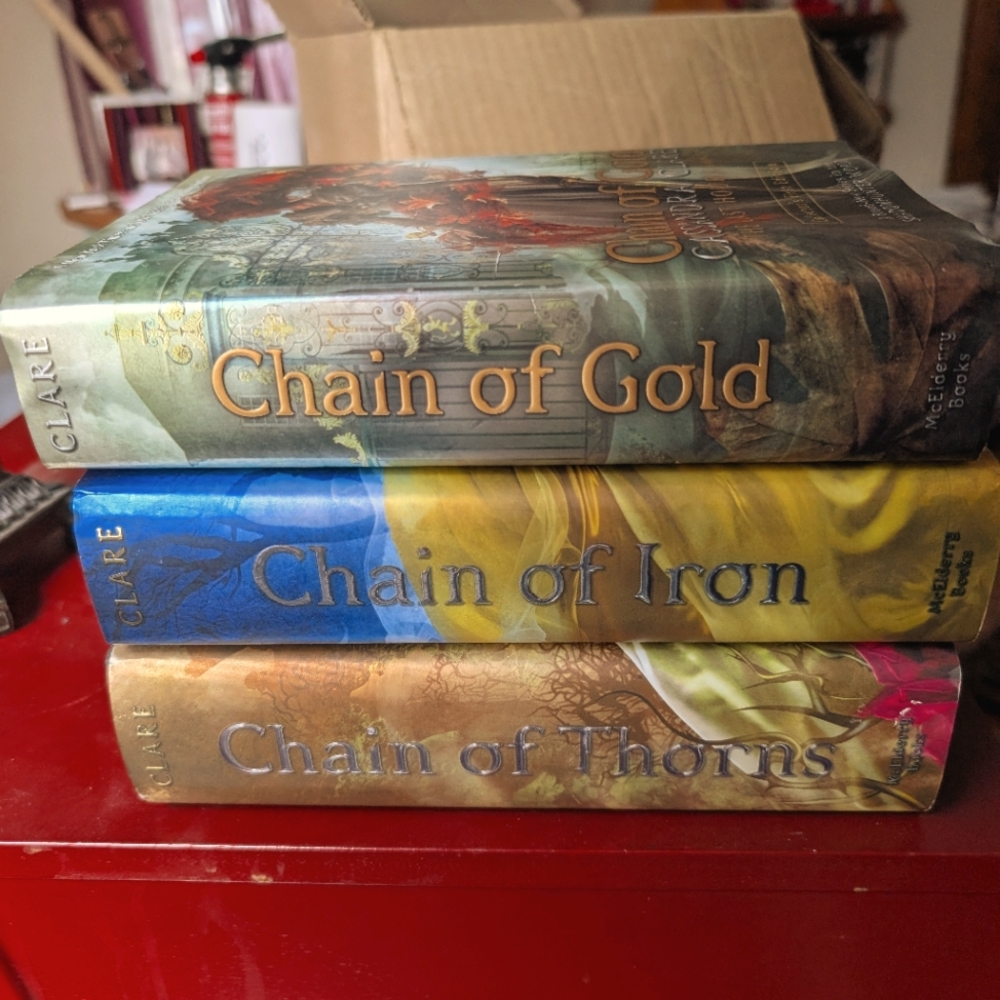 FIRST EDITIONS! Chain of Gold, Chain of Iron, and Chain of Thorns Book Set